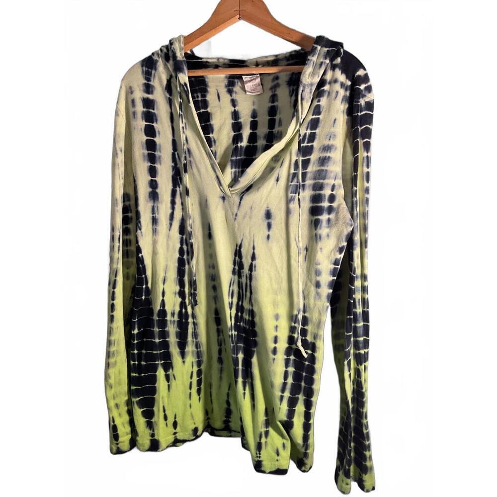 Balance Collection Tie Dye Long Sleeve Hooded Shirt XL
